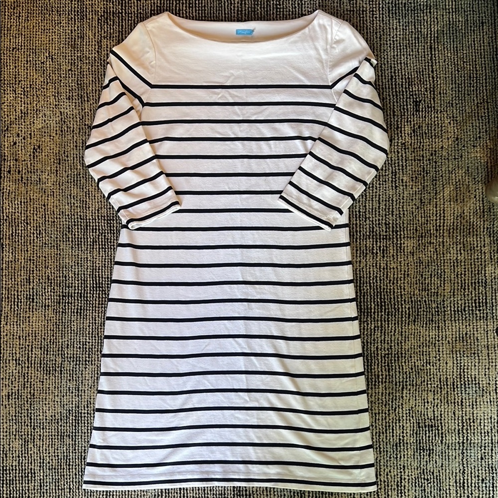 Striped Mariner White and Navy Dress